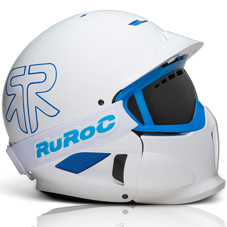 Ruroc RG1DX Full Face Snowboard/Ski Helmet, XL, White Ice